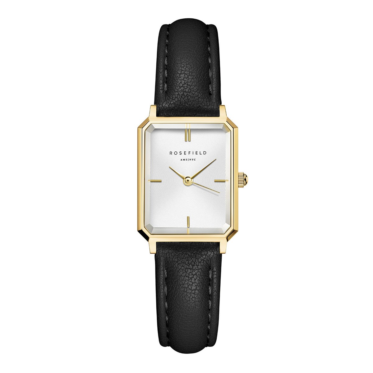 Montre femme Rosefield Octagon XS cuir noir