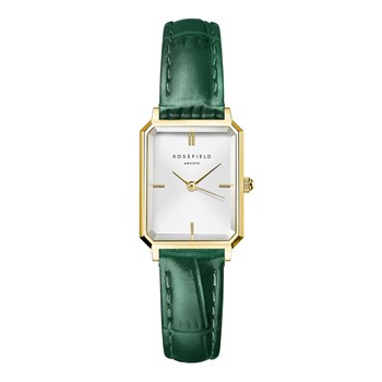 Montre femme Rosefield Octagon XS cuir émeraude