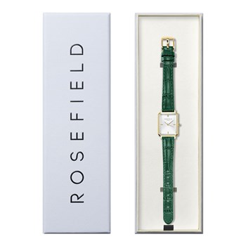 Montre femme Rosefield Octagon XS cuir émeraude