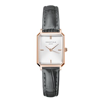 Montre femme Rosefield Octagon XS cuir gris