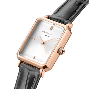 Montre femme Rosefield Octagon XS cuir gris