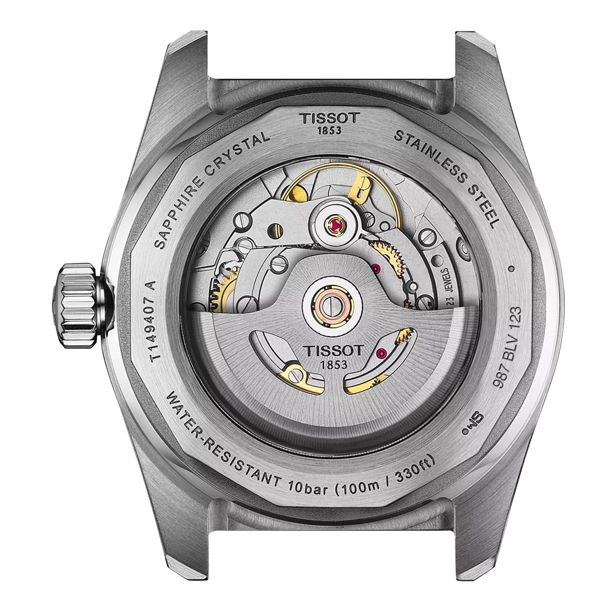 Montre Tissot PR516 Powermatic 80 cuir brun - vue 3