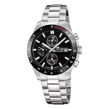 Montre Lotus chrono noir acier