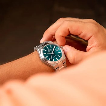 Montre Lotus automatique cadran bleu pétrole