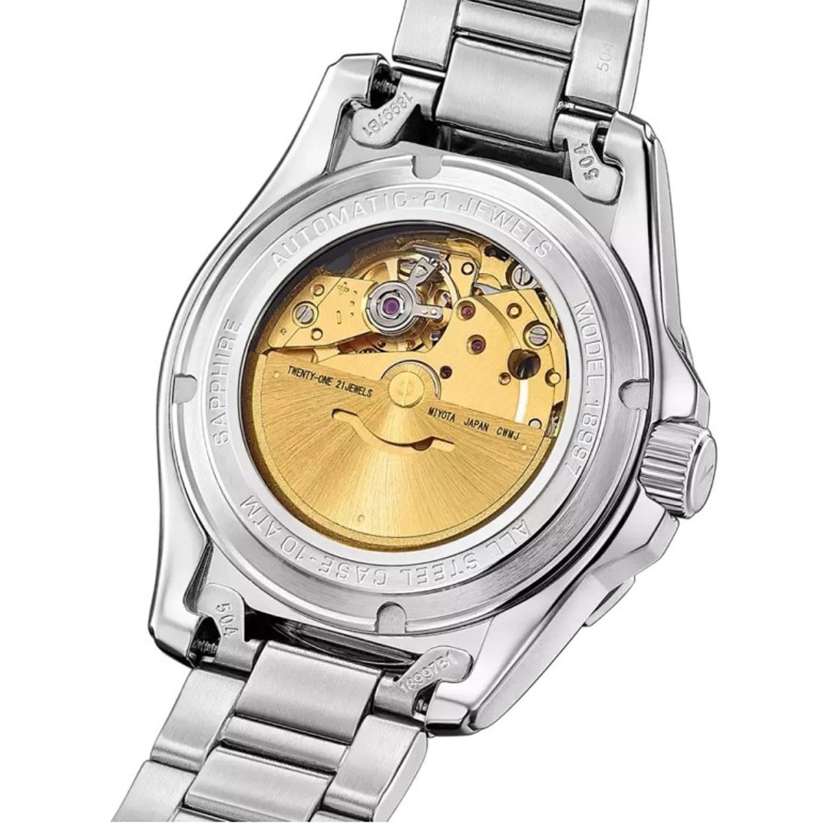 Montre Lotus automatique acier cadran bleu pétrole - vue 3