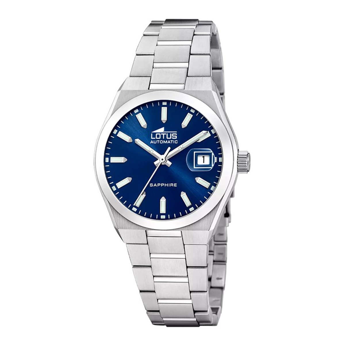 Montre Lotus automatique acier cadran bleu