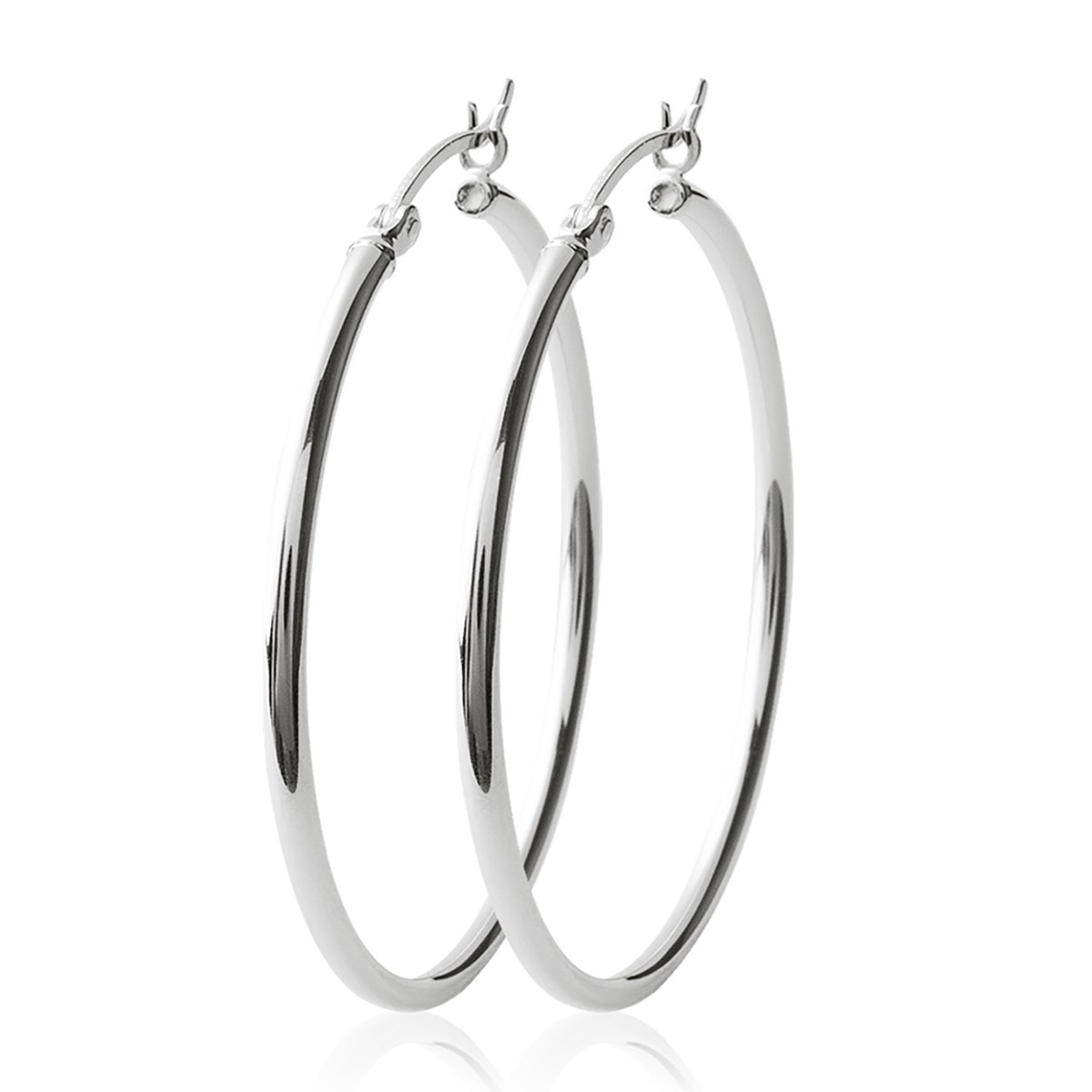 Créoles Brillaxis argent 50mm