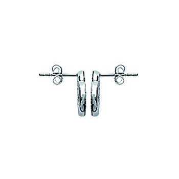 Boucles d'oreilles Brillaxis argent black et white