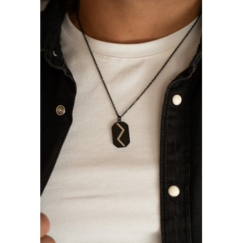 Jaxon single-pattern necklace in 316L steel