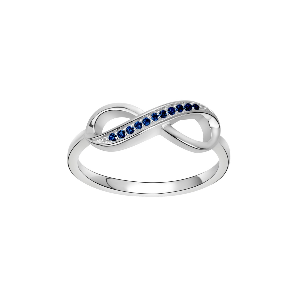 Bague en Argent avec oxyde de zirconium bleu saphir