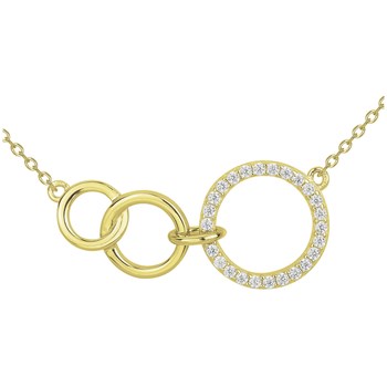 Collier en Plaqué Or avec oxyde de zirconium blanc
