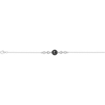 Bracelet souple mono-motif Adèle en Argent avec oxyde de zirconium blanc