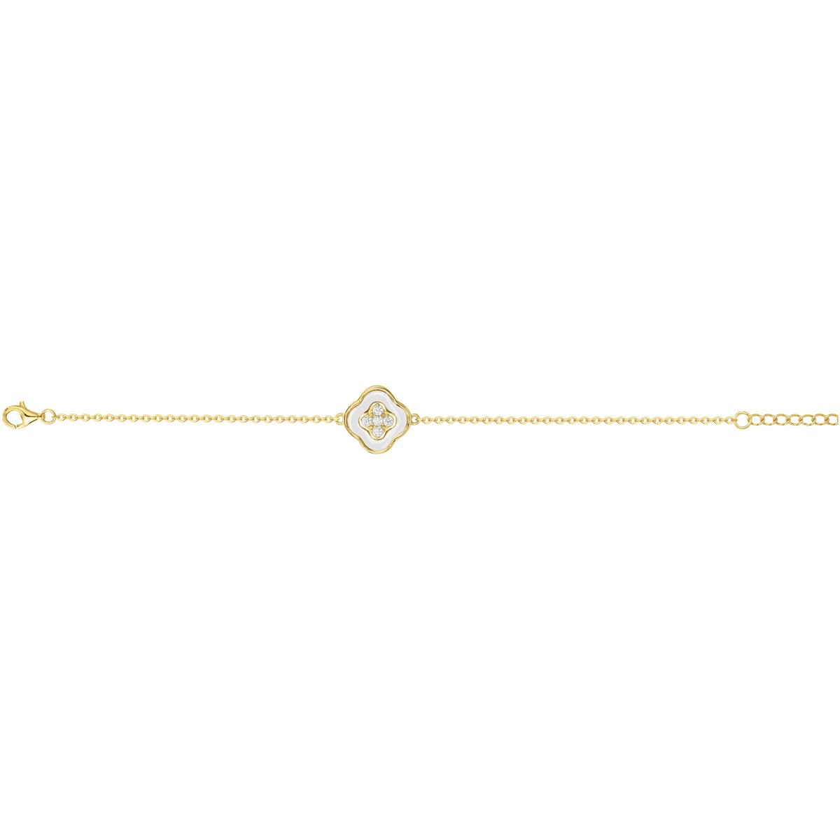 Bracelet Amaya en Plaqué Or avec oxyde de zirconium blanc