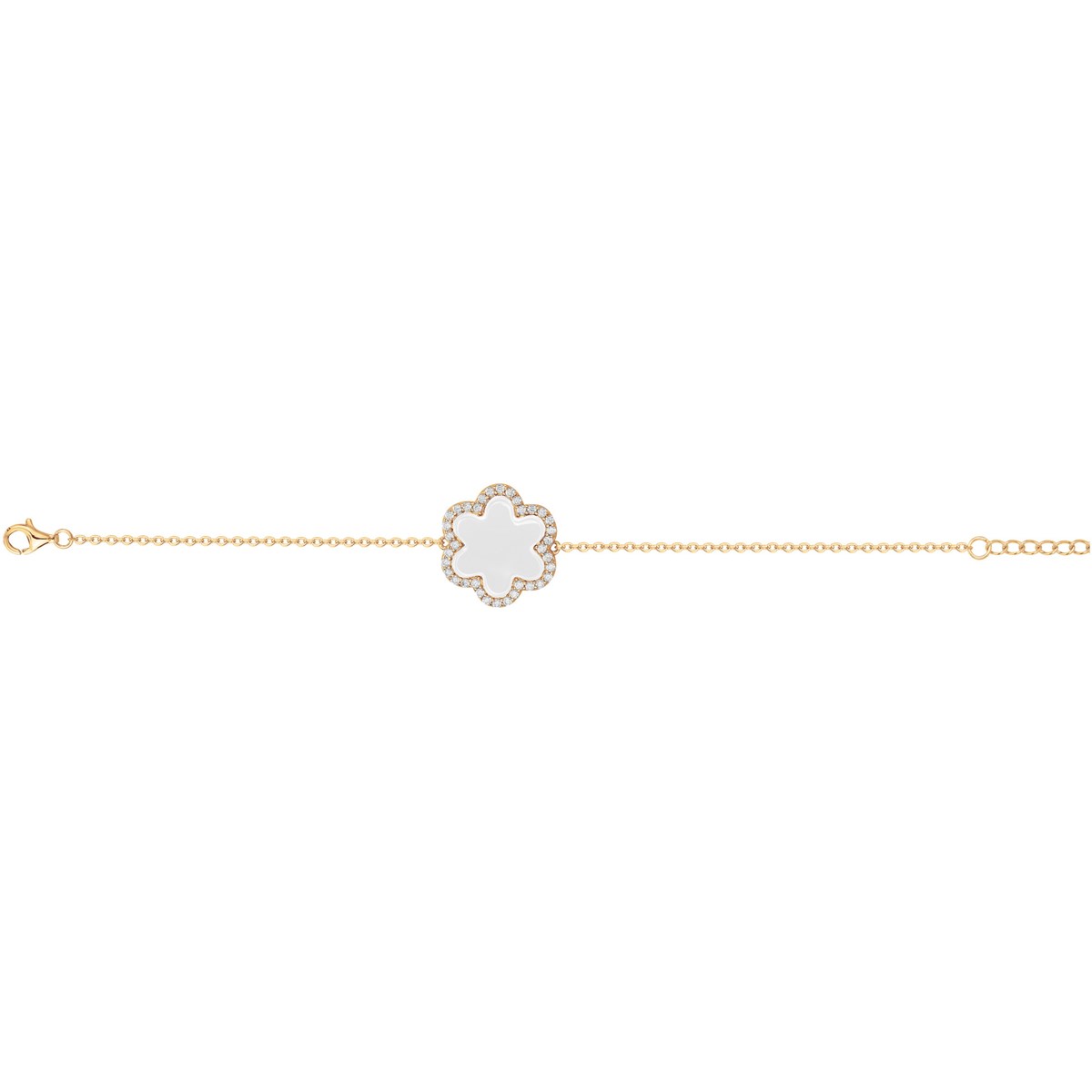 Bracelet Léonie en Plaqué Or avec oxyde de zirconium blanc