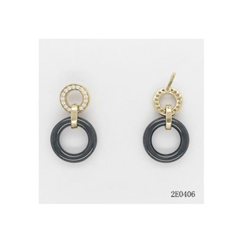 Boucles d'oreilles Emily en Plaqué Or avec oxyde de zirconium blanc