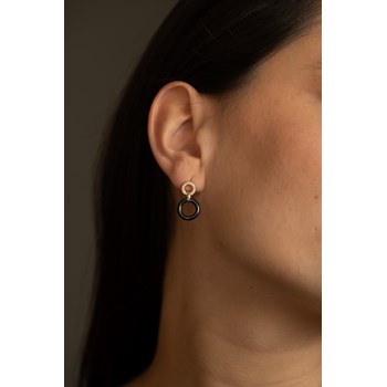 Boucles d'oreilles Emily en Plaqué Or avec oxyde de zirconium blanc