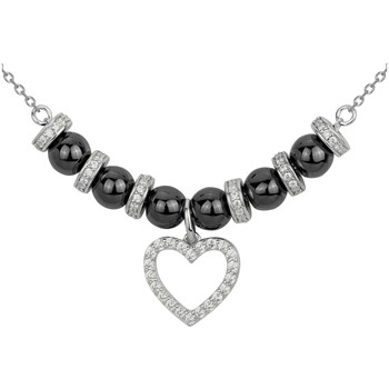 Collier mono-motif Claire en Argent avec oxyde de zirconium blanc