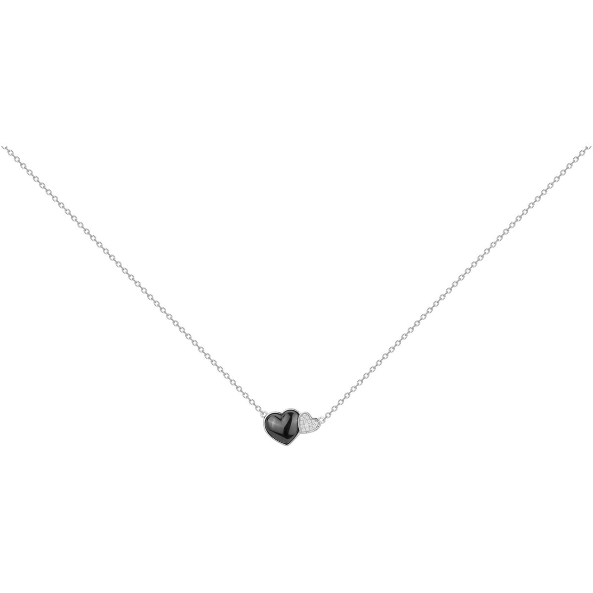Collier Jade en Argent avec oxyde de zirconium blanc