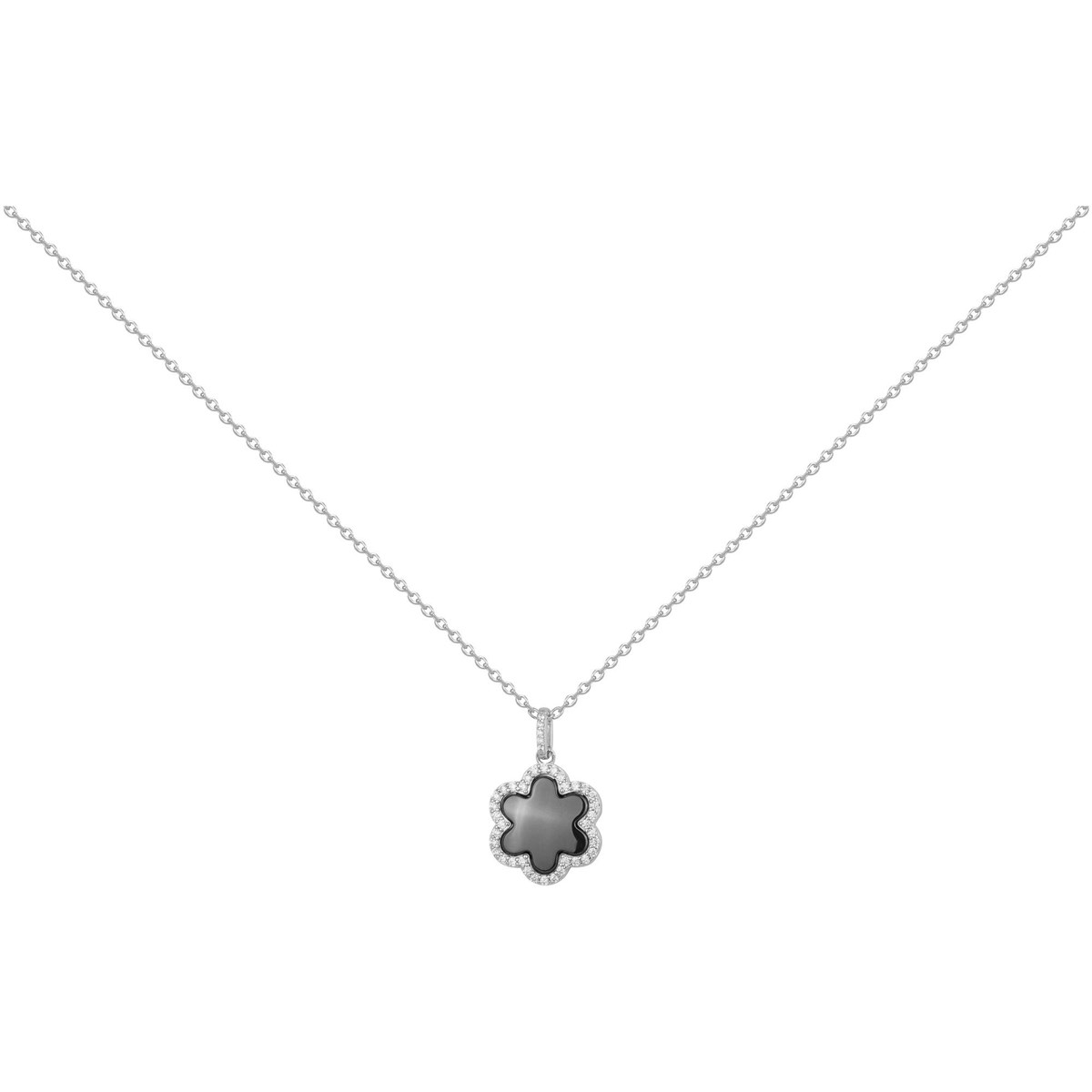 Collier Léonie en Argent avec oxyde de zirconium blanc