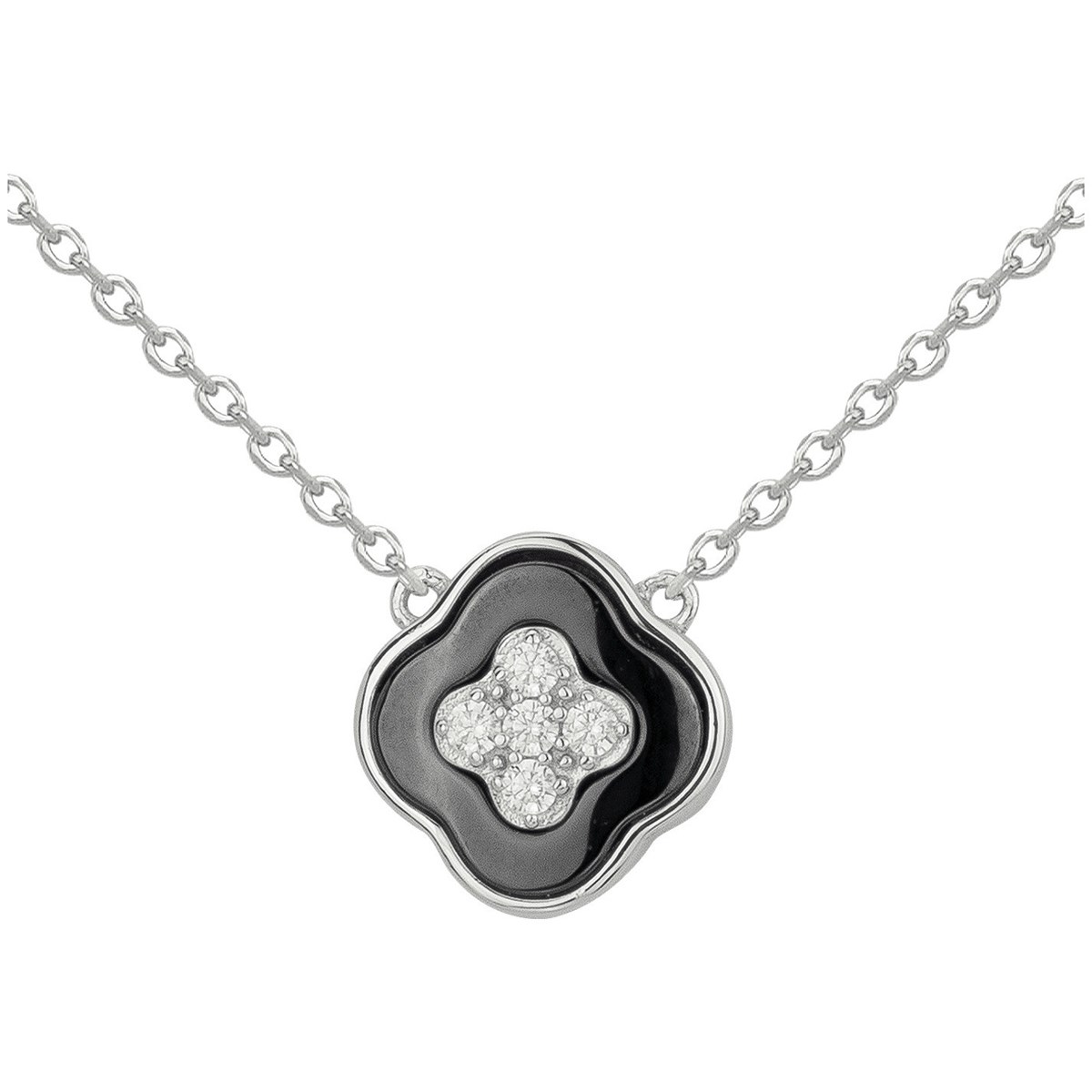 Collier Amaya en Argent avec oxyde de zirconium blanc