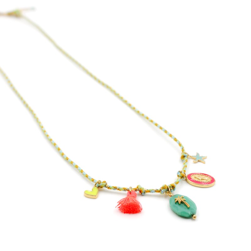 Collier cordon grigris - CARLA