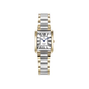 Montre femme - Mouvement quartz suisse 2 aiguilles - Bracelet argent or