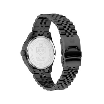 Montre homme - Mouvement Suisse Ronda GMT avec 3 aiguilles et date - Bracelet noir