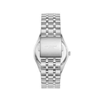 JAYDEN - Montre Homme - Analogique Mouvement 3 aiguilles - Boitier rond en métal - Bracelet en métal - Cadran bleu