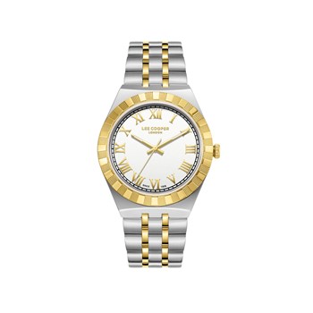 JAYDEN - Montre Homme - Analogique Mouvement 3 aiguilles - Boitier rond en métal - Bracelet en métal - Cadran blanc