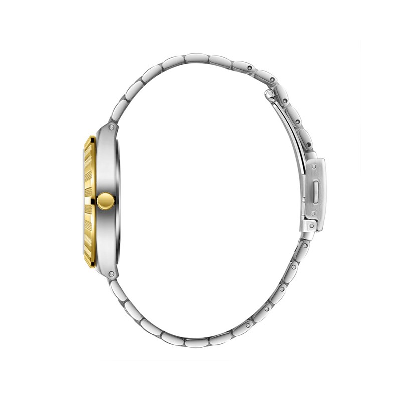 JAYDEN - Montre Homme - Analogique Mouvement 3 aiguilles - Boitier rond en métal - Bracelet en métal - Cadran blanc - vue 3