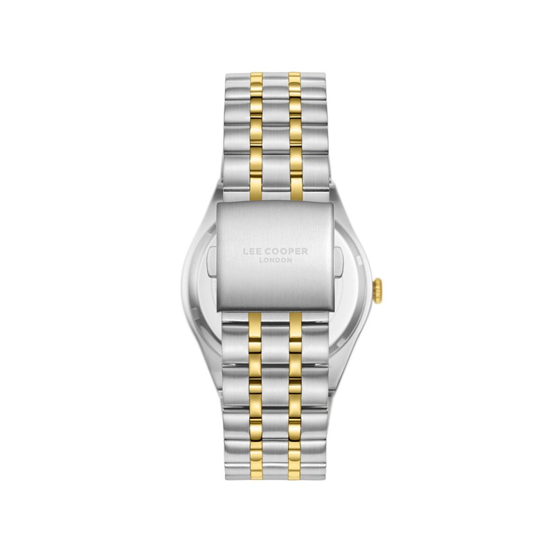JAYDEN - Montre Homme - Analogique Mouvement 3 aiguilles - Boitier rond en métal - Bracelet en métal - Cadran blanc - vue 4