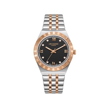 SOPHIE - Montre Femme - Analogique Mouvement 3 aiguilles - Boitier rond en métal - Bracelet en métal - Cadran noir