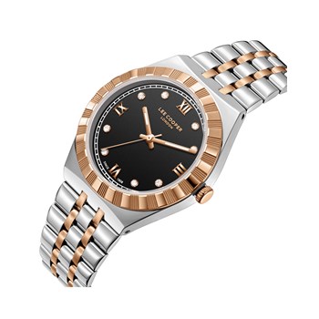 SOPHIE - Montre Femme - Analogique Mouvement 3 aiguilles - Boitier rond en métal - Bracelet en métal - Cadran noir