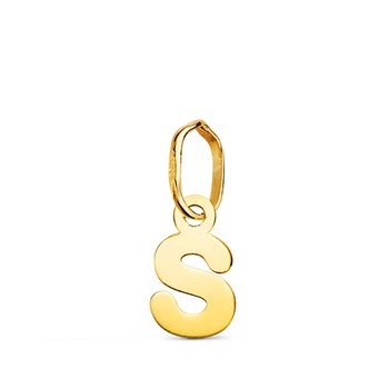Pendentif Or 18 Carats 750 Jaune - Initiale Lettre 'S' - Chaine Offerte