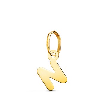 Pendentif Or 18 Carats 750 Jaune - Initiale Lettre 'N' - Chaine Offerte