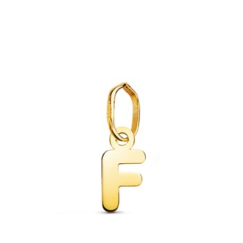 Pendentif Or 18 Carats 750 Jaune - Initiale Lettre 'F' - Chaine Offerte
