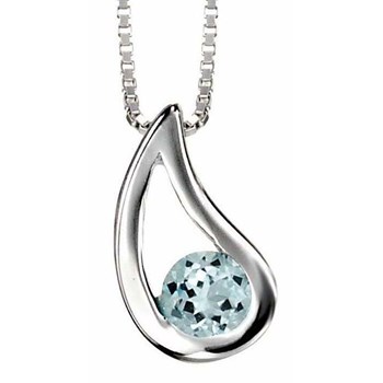 925 silver topaz necklace