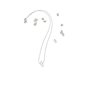 Collier Diamant Herkimer argent femme