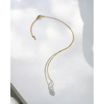 Collier Diamant Herkimer or femme