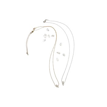 Collier Diamant Herkimer or femme