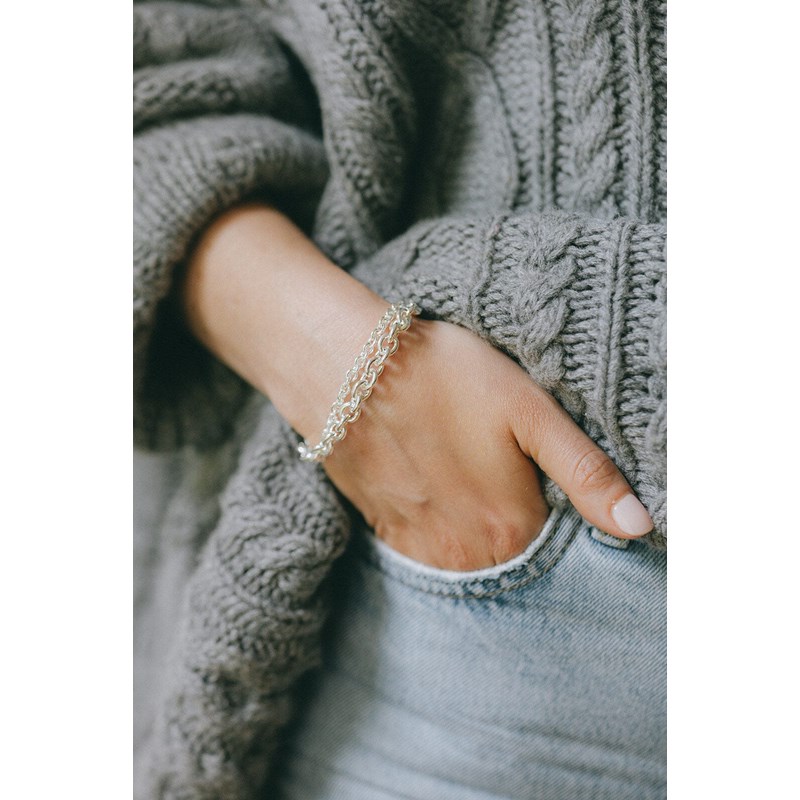 maxi bracelet plaqué argent - GASTON - vue 5