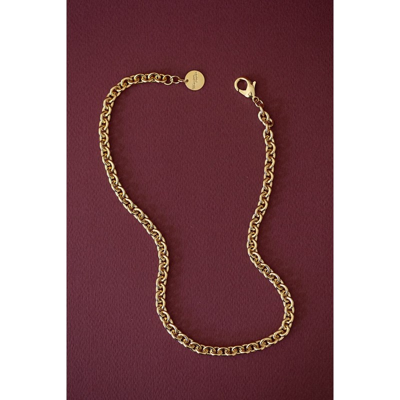 maxi collier doré à l'or fin - GASTON - vue 3