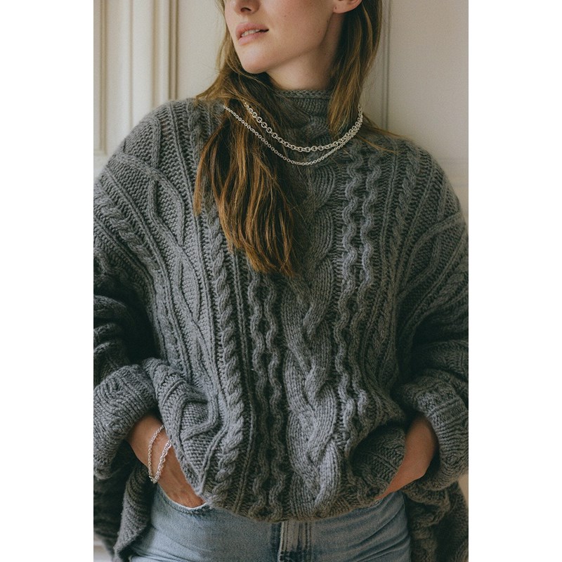 maxi collier plaqué argent - GASTON - vue 5