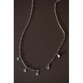 collier trèfles plaqué argent - LÉON