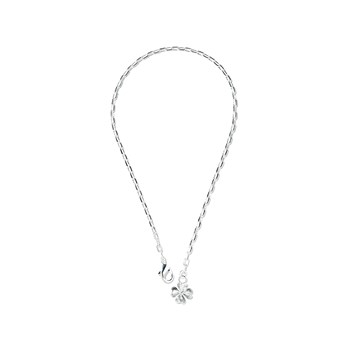 maxi collier trèfle plaqué argent - LÉON