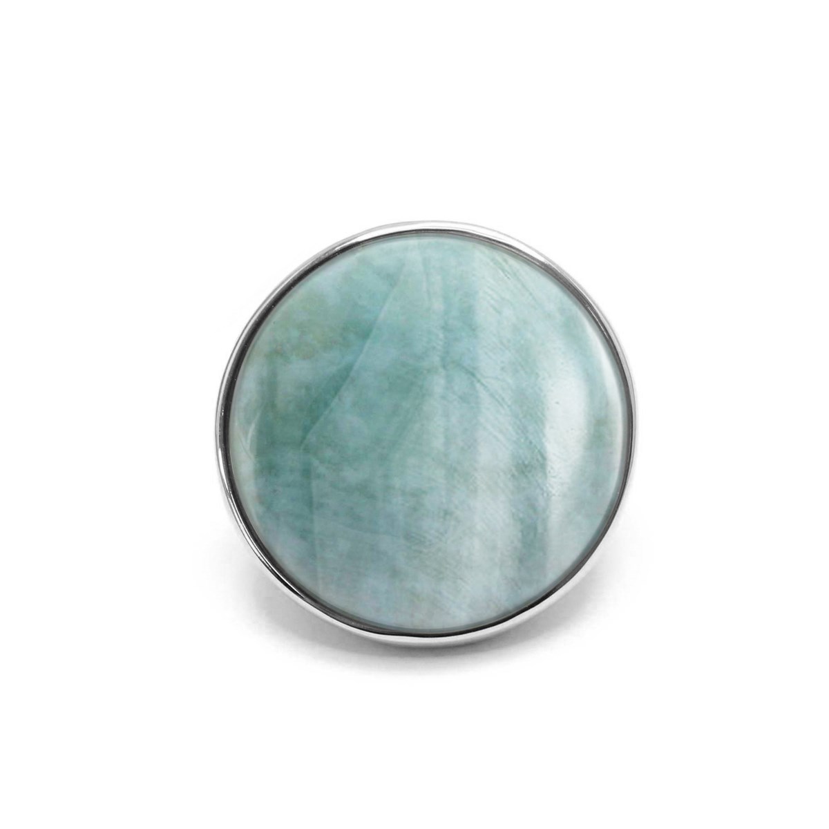 Bague Cabochon Luxe En Argent Et Pierre Naturelle Amazonite
