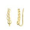 Boucles d'Oreilles Or 18 Carats 750 Jaune - Contours Grimpeurs - Motifs Ronds - vue V1