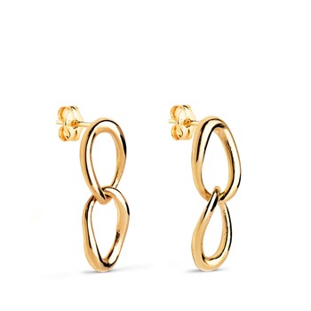 Boucles d'Oreilles Pendantes - Or 18 Carats 750 Jaune