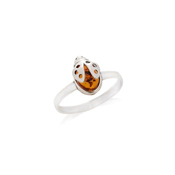 Bague ambre naturel, Argent 925