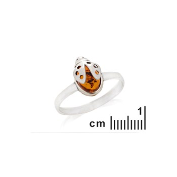 Bague ambre naturel, Argent 925